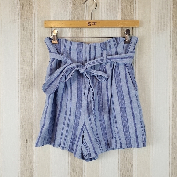 A New Day Linen Blend Paper Bag‎ Shorts Size Extra Small - Picture 1 of 11